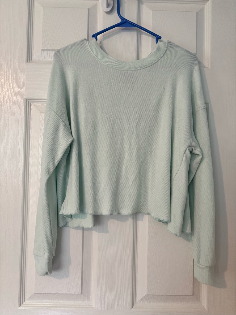 Angie Mint Green Ribbed Knit Top